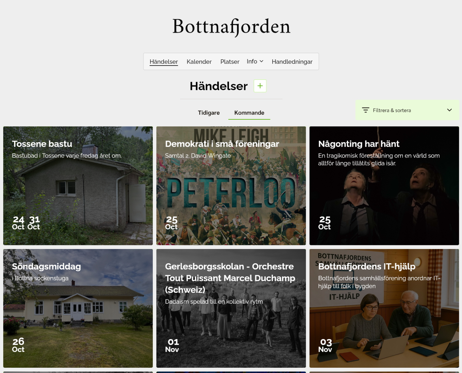 Skapa evenmang på Bottnafjorden.se