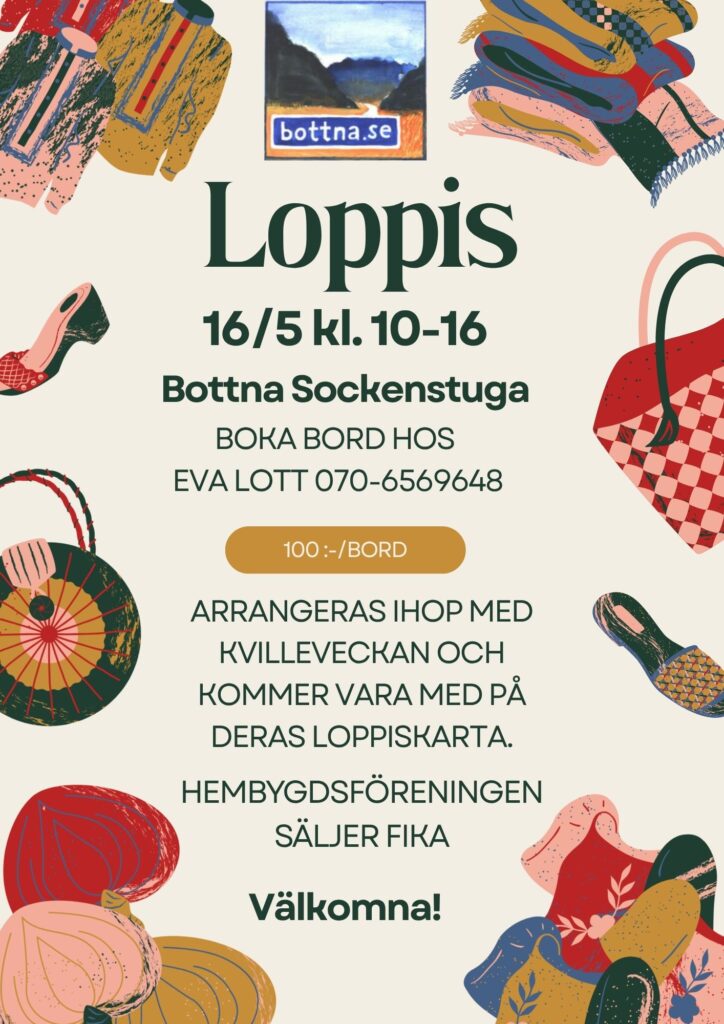 Loppis i Bottna sockenstuga